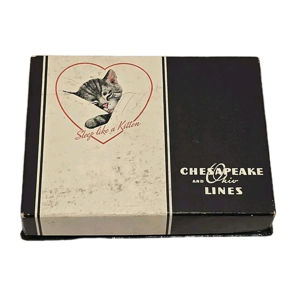 Chesapeake & Ohio Lines 1930s-50s‎ Vintage Cat Playing Cards GUC